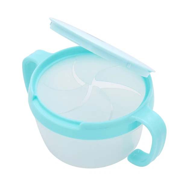 Taza de bocadillos con doble mango para niños tapa de bocadillos contenedor de bocadillos para