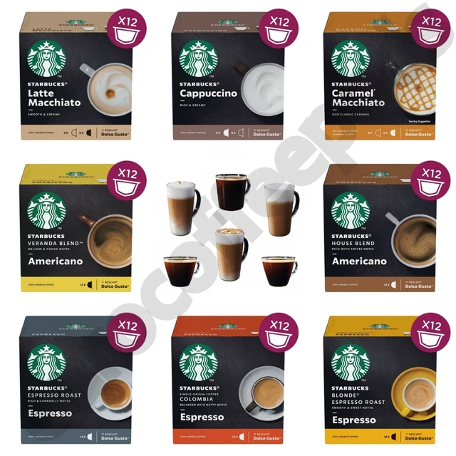 DOLCE GUSTO STARBUCKS, 8 Flavours to Choose From, Pack of 12, 24, 36 & 72  Pods £6.49 - PicClick UK