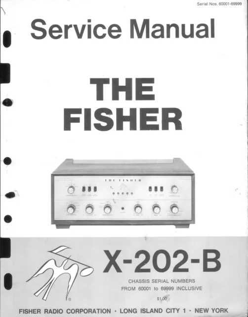 Fisher Service Manual für X-202 B  Copy