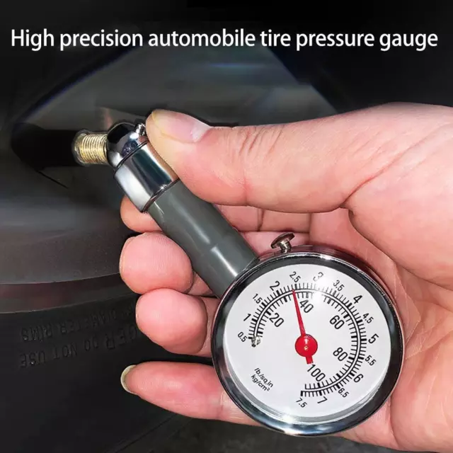 fr Dual-Scale Dial Tyre Tire Pressure Gauge for Car Automobile Motorcycle Truck