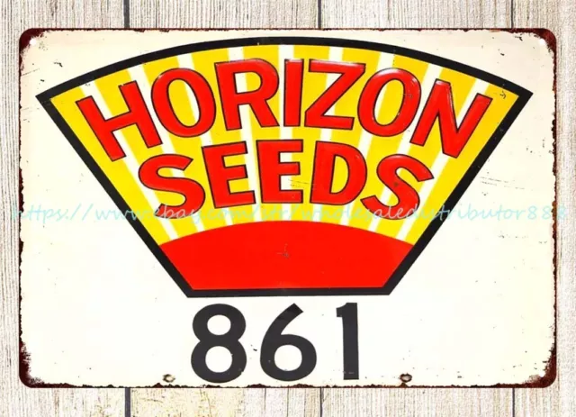 Letreros de garaje de papás Horizon Seeds letrero agricultura granja metal letrero de estaño