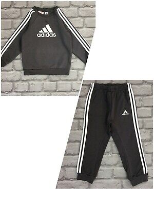 Adidas Boys Grey Fleece Sweater / Joggers *Sold Separately* Childrens Infants A