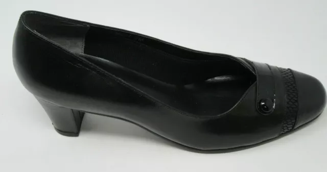 Mark Lemp Classics Women's Bea Black Kid Patent Lea. Pump Heels Shoes Sz: 10/M