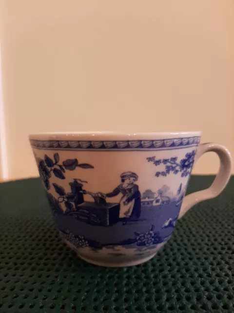 SPODE BLUE ROOM COLLECTION Georgian Series ENGLAND Girl at Well Tea Cup Vintage