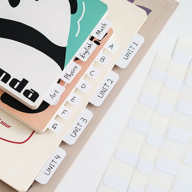 1SET WHITE STICKY Index Tab Note Memoranda Notebook Page Marker