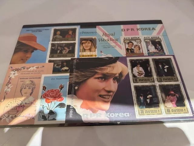 Briefmarken DPR  Korea 1981  /  1982 , Royal Wedding Lady Di  & Prinz Charles 2