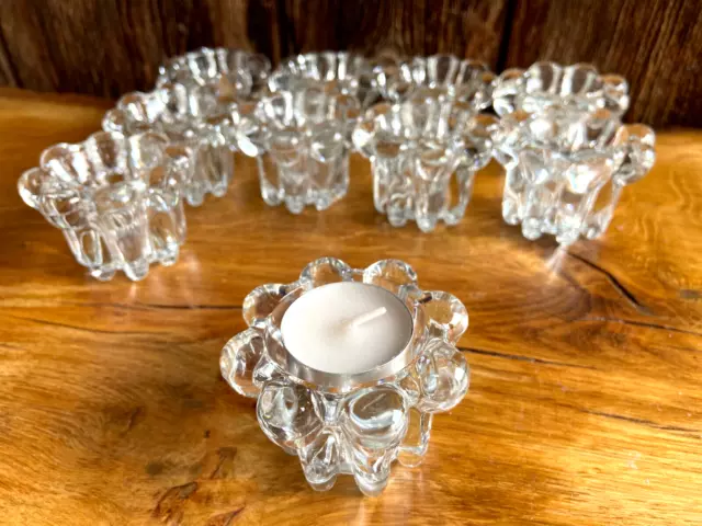 Restposten 10 x Kig Indonesien Teelicht Kerzenhalter Blase Glas Hochzeit