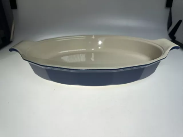 Emile Henry France Williams Sonoma BLUE Au Gratin Baking Dish 13" x 8" 1.76