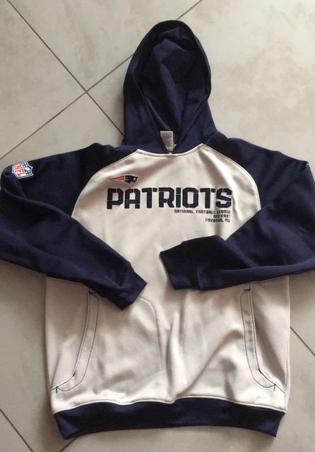 New England Patriots Reebok Hooded Hoody Taglia Medium Maglia