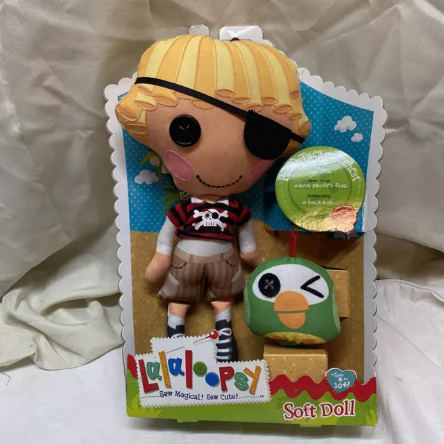 Lalaloopsy Patch Treasurechest 10” Soft Doll Boy Pirate With Parrot