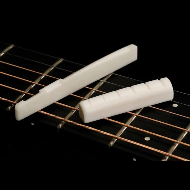 3 Selles De Chevalet Pour Guitare En Os De Bœuf - 7,2 Cm, Pour Sonorité Chaude Et Précise - 2