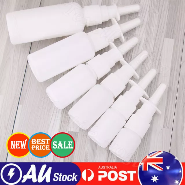 1-100x Empty Nasal Pump Spray Bottle Plastic Mist Nose Bottle 10ml/15/20/30/50ml