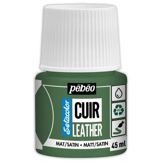 Colores y efectos de pintura de cuero Pebeo Setacolor 45 ml