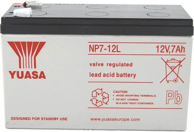Kit 2 Batteries Plomb Rechargeables 12V 7Ah - Pour Alarme, UPS, éclairage