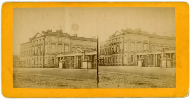 Stereo, France, Château de Compiègne, entrée, circa 1870 Vintage stereo card -