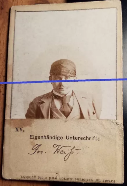 Corps Germania München - Josef Weiß - Ausstellung 1898 - CDV / Studentika