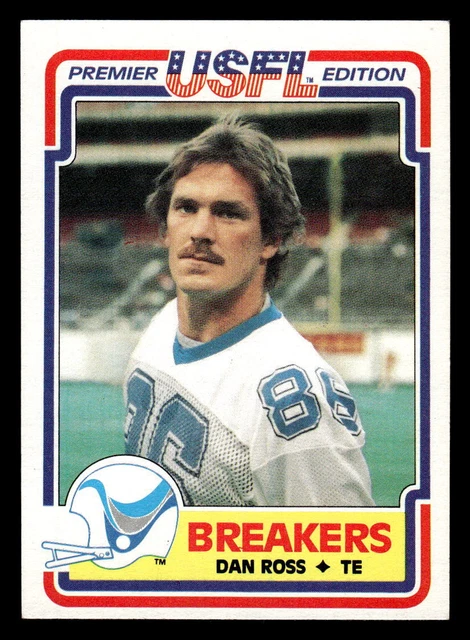 1984 Topps USFL Football #80 Dan Ross New Orleans Breakers 2