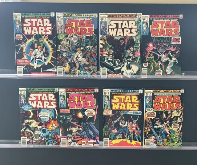 STAR WARS  COMICS LOT 1977 Marvel Comic Books BEAUTIFUL ORIGINAL FIRST PRINTS !!