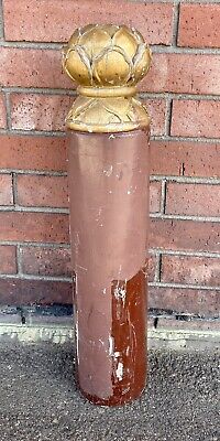 HEAVY PAINTED ANTIQUE Wood Victorian NEWEL POST Architecture Salvage 26”
