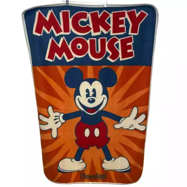 Disney Parks Mickey Mouse vintage retro style fleece blanket