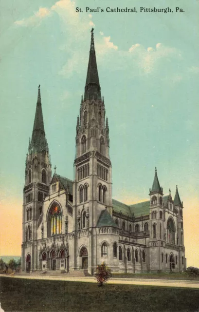 St. Paul's Cathedral Pittsburgh Pennsylvania PA Church c1910 Postcard