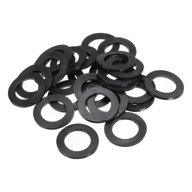 M25 Rubber Flat Washer, 60 Pack 25mm ID 39mm OD Sealing Spacer Gasket Ring,Black