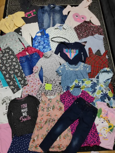 #655- Enorme pacchetto di vestiti per ragazze 6-7 anni GEORGE NEXT MINECRAFT ZARA TU H&M