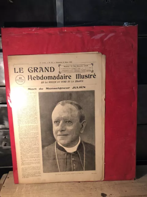 Journal Le Grand Hebdomadaire Illustré - Mars 1930 - Mort De Monseigneur Julien