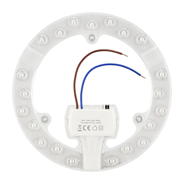WULUN Modulo LED Circolare Quadrata, Kit di conversione soffitto da 24 Watt, Con Magnete, Bianco Freddo 6000K, Pannello a LED, 6.2 pollici, 2200