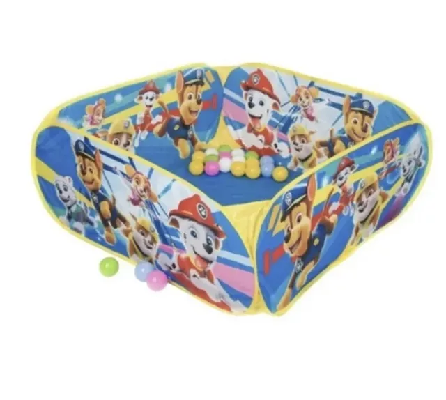 Paw Patrol pop up Play ball pit/tent With Box & 20 Balls