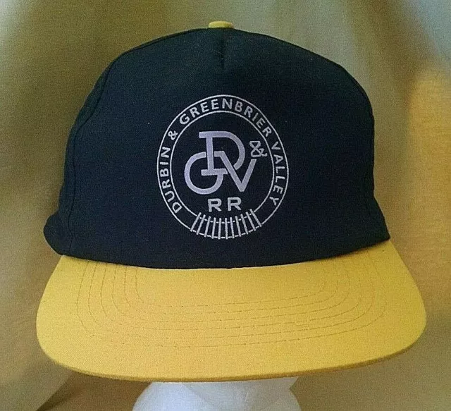 Durbin Greenbriar Valley Railroad Hat D&Gvrr Baseball Ball Cap Adjustable Black.