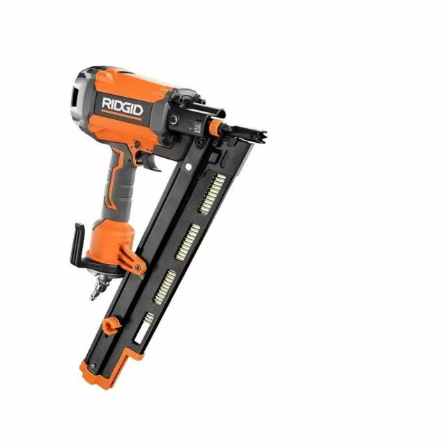 RIDGID Pneumatic Framing Nailer Round Head 21 Degree 3-1/2 Inch Power Air Tool