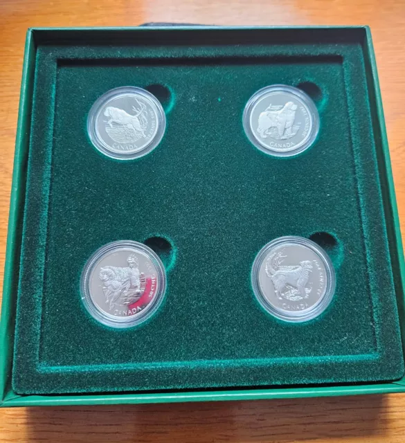 1997 50cent  Canada Sterling SILVER Canada's Best Friends - FOUR COIN SET