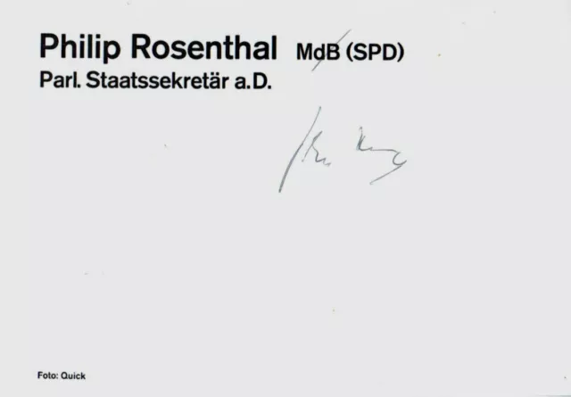 Autogramm - Philip Rosenthal 2