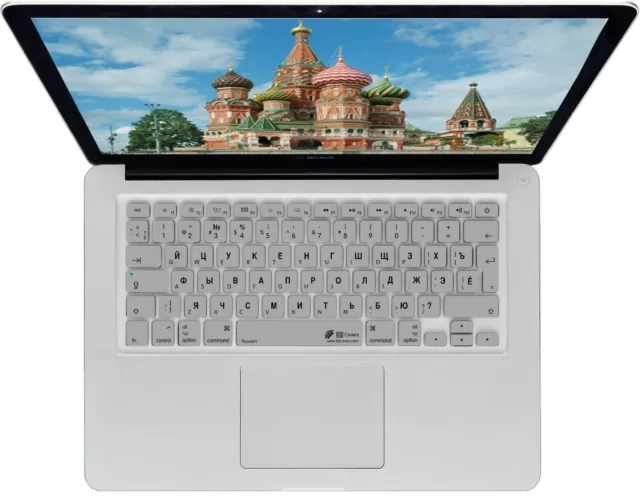 KB Tastatur-Abdeckung Russisch Russland Schutz-Cover Skin für MacBook Pro / Air