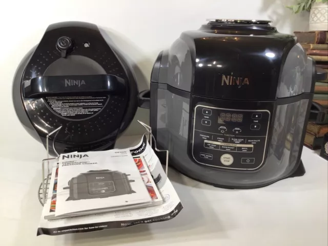 NEW Ninja Foodi Tendercrisp Pressure Cooker OP300~NEW~2 Lids & Booklets