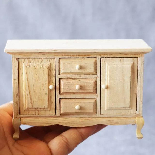 AirAds Dollhouse 1:12 miniatures furniture chest storage with drawers unfinished
