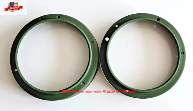 Green Headlight Bezel Rings For HMMWV, All Military Vehicle Headlights