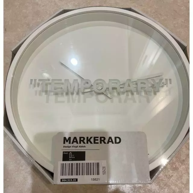 Virgil Abloh x IKEA “Temporary” Wall Clock for Sale in Hoffman