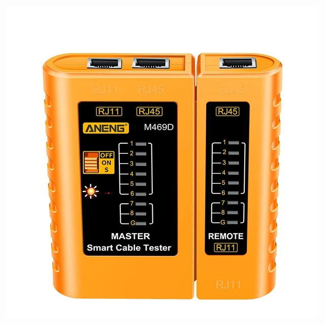Network Connector Instruction Manual Network Cable Tester Two-in-one Yellow