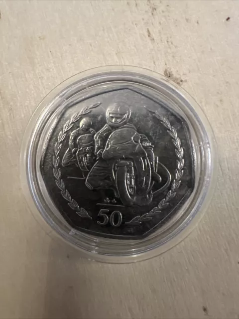 1997 Isle of Man Phillip McCallen TT 50p coin - Circulated 