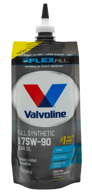 Valvoline FlexFill Full Synthetic SAE 75W-90 Gear Oil 1 QT Pouch...