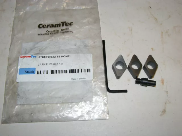 (3) Ceramtec Carbide Inserts 37.70.91.26.012.6.9