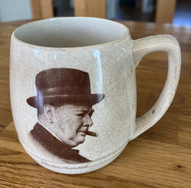Vintage Winston Churchill Norville Ware C & E Ltd China Mug