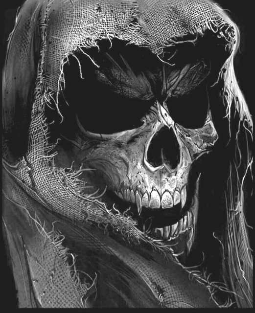 La Morte Teschio Death / Foto / Adesivo / Toppa T-Shirt / Magnete / Keychain