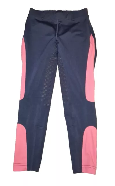 Dublin Horse Riding Jodhpurs Equestrian Trousers Pants Stretch Blue Pink UK 10