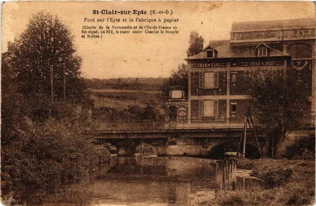 CPA St-CLAIR-sur-EPTE - Pont sur l'Epte et la Fabrique (350122)