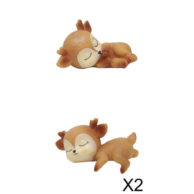3 x schöne Kitz Ornamente aus Silikon, kawaii, schlafendes Tier Dekor