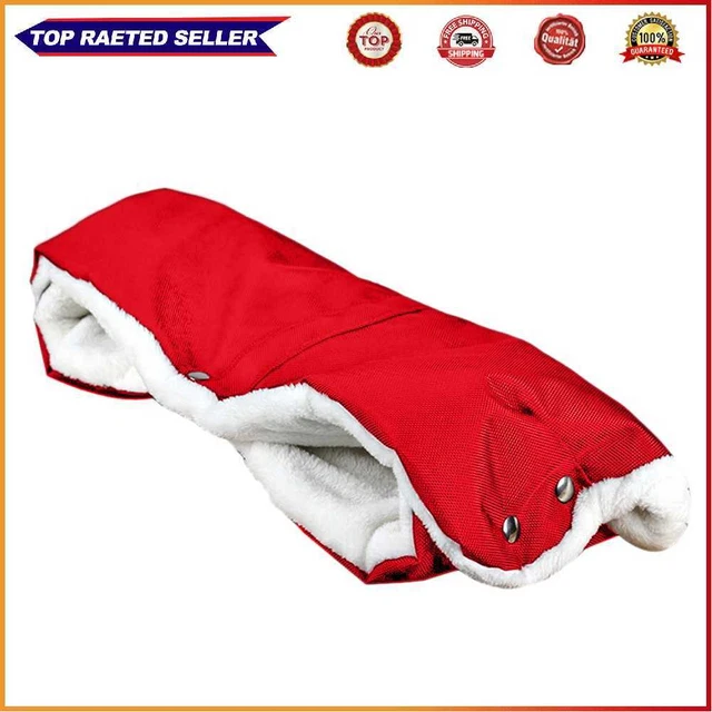 Guantes calentadores de cochecito manguito de mano impermeable cochecito accesorio rojo-96898.0