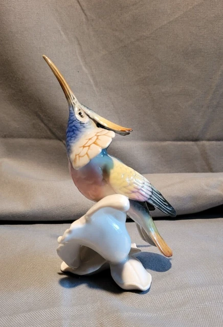 Oiseau Miniature En Porcelaine - Échelle 1/12ème, Pour Maison De Poupée Ou Vitrine De Collection